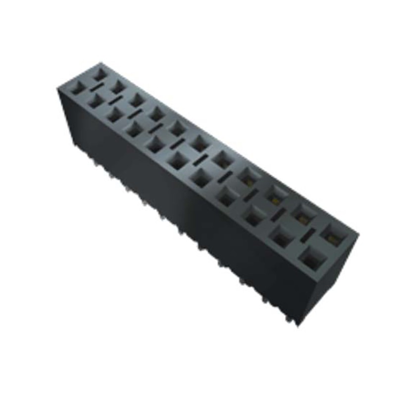 5 pcs - Samtec BCS Series Straight Through Hole Mount PCB Socket, 9-Contact, 1-Row, 2.54mm Pitch, Solder Termination