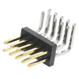 10 pcs - M50-3900542 HARWIN Archer M50 Series Right Angle Through Hole Pin Header, 10 Contact(s), 1.27mm Pitch, 2 Row(s), Unshro