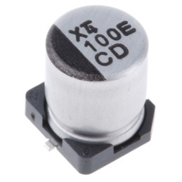 50 pcs - UCD1E101MCL1GS Nichicon 100μF Aluminium Electrolytic Capacitor 25V dc, Surface Mount - UCD1E101MCL1GS