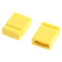 50 pcs - RS PRO Shorting Link Female Straight Yellow Closed Top 2 Way 1 Row 2.54mm Pitch
