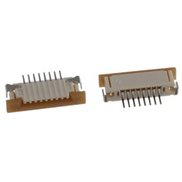 50 pcs - 52271-0869 Molex, Easy-On, 52271 1mm Pitch 8 Way Right Angle Female FPC Connector, ZIF Bottom Contact