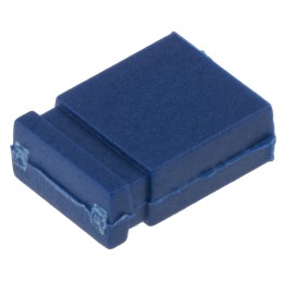 50 pcs - RS PRO Shorting Link Female Straight Blue Closed Top 2 Way 1 Row 2.54mm Pitch