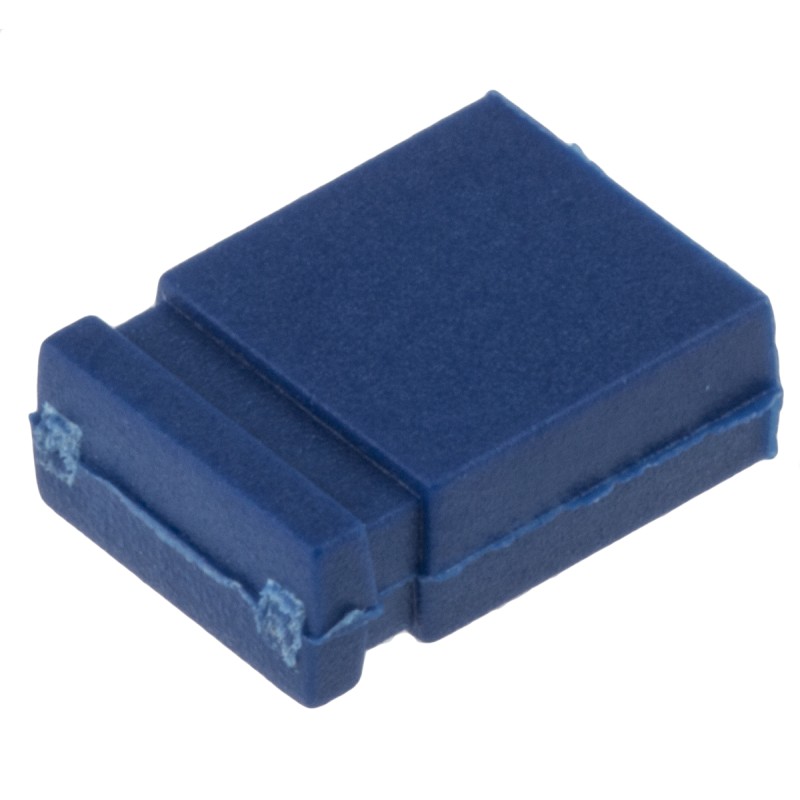 50 pcs - RS PRO Shorting Link Female Straight Blue Closed Top 2 Way 1 Row 2.54mm Pitch