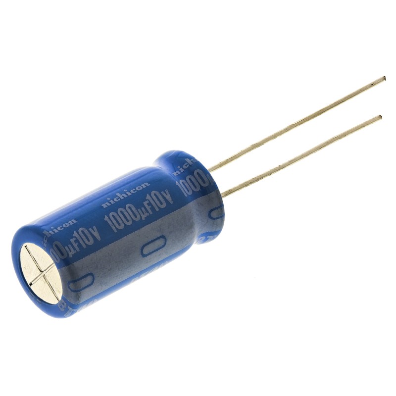 20 pcs - UBT1A102MPD8 Nichicon 1000μF Aluminium Electrolytic Capacitor 10V dc, Radial, Through Hole - UBT1A102MPD8
