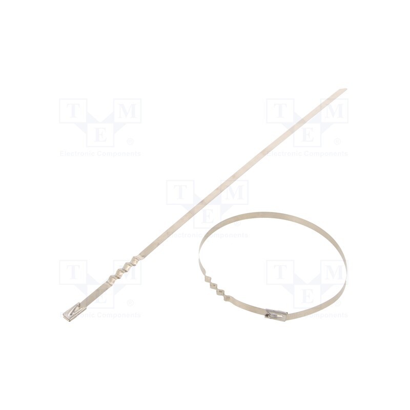 50 pcs : BUZ46-260 - Cable tie, L: 260mm, W: 4.6mm, acid resistant steel AISI 316, 445N