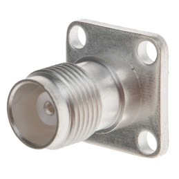 10 pcs - RS PRO, jack Bulkhead Mount TNC Connector, 50Ω, Solder Termination, Straight Body