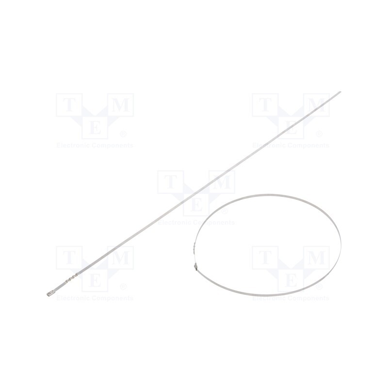 50 pcs : BUZ46-680 - Cable tie, L: 680mm, W: 4.6mm, acid resistant steel AISI 316, 445N