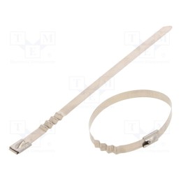 50 pcs : BUZ74-200 - Cable tie, L: 200mm, W: 7.9mm, stainless steel AISI 304, 1112N