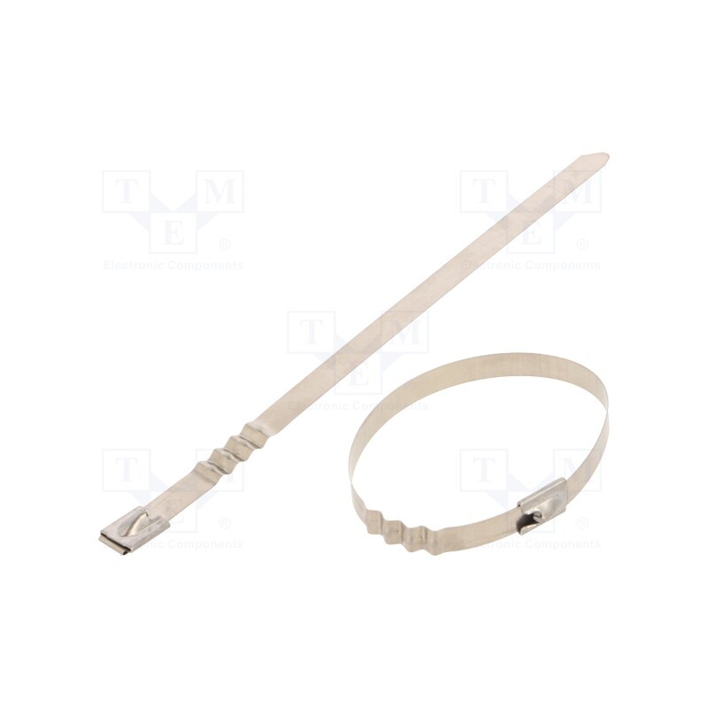 50 pcs : BUZ74-200 - Cable tie, L: 200mm, W: 7.9mm, stainless steel AISI 304, 1112N