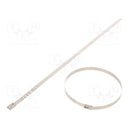 50 pcs : BUZ74-360 - Cable tie, L: 360mm, W: 7.9mm, stainless steel AISI 304, 1112N