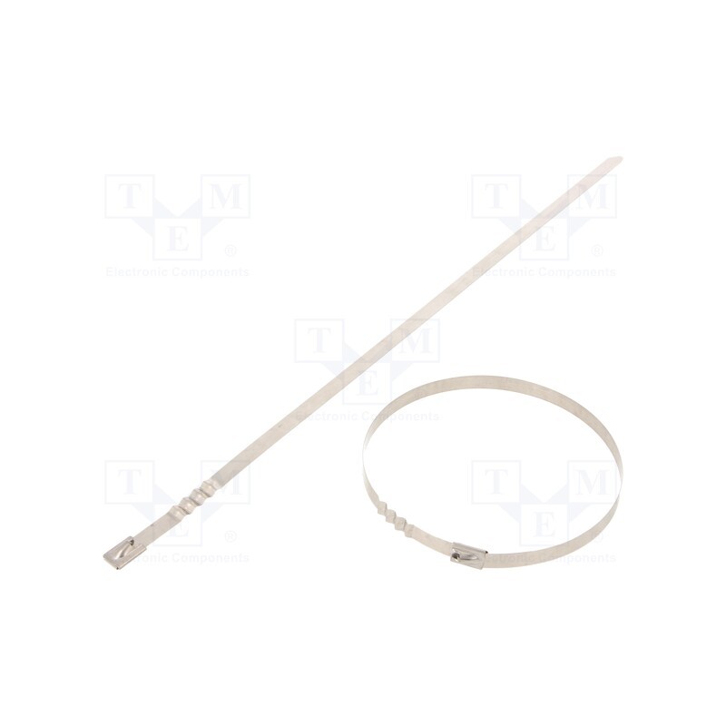 50 pcs : BUZ74-360 - Cable tie, L: 360mm, W: 7.9mm, stainless steel AISI 304, 1112N