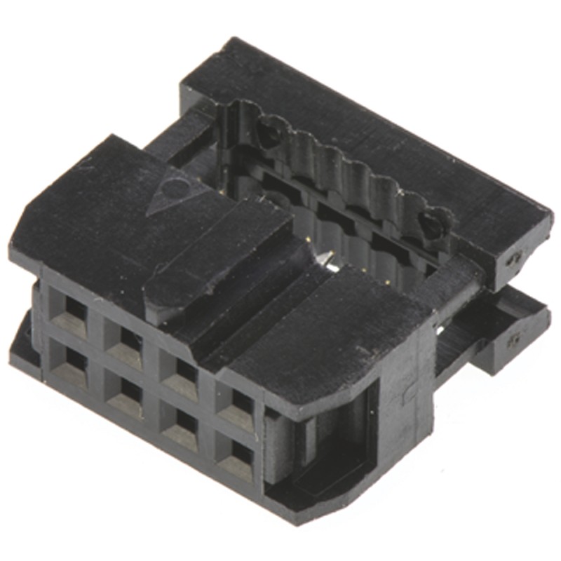 10 pcs - T812108A100CEU Amphenol 8-Way IDC Connector Socket for Cable Mount, 2-Row