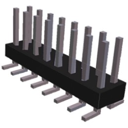 10 pcs - 5-146130-4 TE Connectivity AMPMODU MOD II Series Straight Surface Mount Pin Header, 10 Contact(s), 2.54mm Pitch, 2 Row(