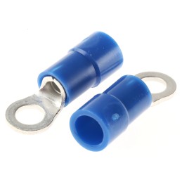 500 pcs - RS PRO Insulated Ring Terminal, M3.5 Stud Size, 1.5mm² to 2.5mm² Wire Size, Blue