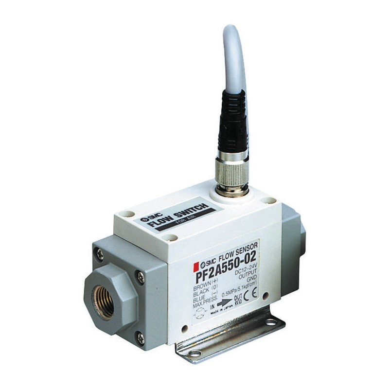 1 pcs - SMC Flow Controller, 50 - 500 L/min, PNP Output, 12 - 24 V dc, 1/2 in Pipe