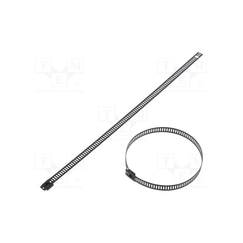 50 pcs : LC76-225 - Cable tie, L: 225mm, W: 7mm, acid resistant steel AISI 316, 445N
