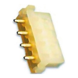 20 pcs - 350826-1 TE Connectivity Universal MATE-N-LOK Series Straight Through Hole PCB Socket, 4 Contact(s), 6.35mm Pitch, 1 Ro