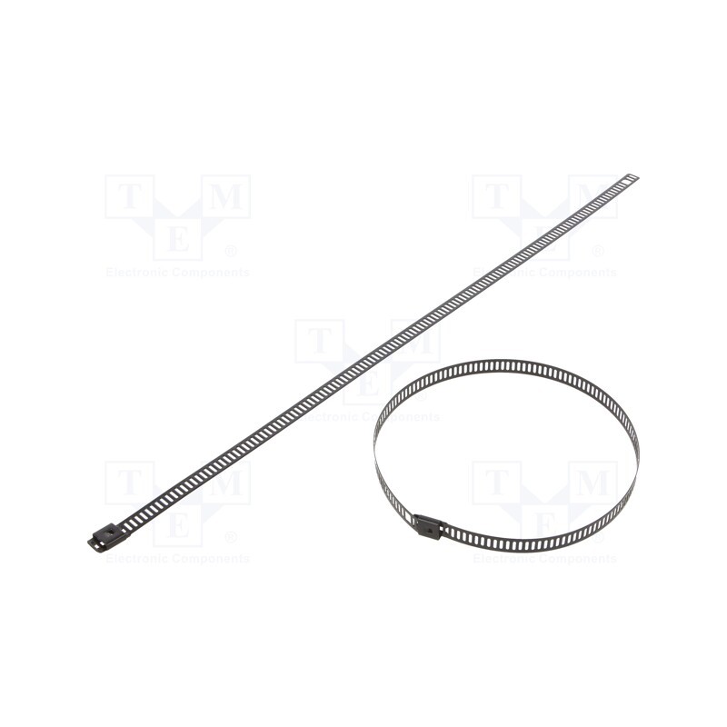 50 pcs : LC76-300 - Cable tie, L: 300mm, W: 7mm, acid resistant steel AISI 316, 445N