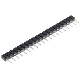 20 pcs - AW 127-20/Z-T ASSMANN WSW AW 127 Series Straight Through Hole Mount PCB Socket, 20-Contact, 1-Row, 2.54mm Pitch, Solder