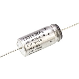 10 pcs - PEG124PD247VQL1 KEMET 47μF Aluminium Electrolytic Capacitor 100V dc, Axial, Through Hole - PEG124PD247VQL1