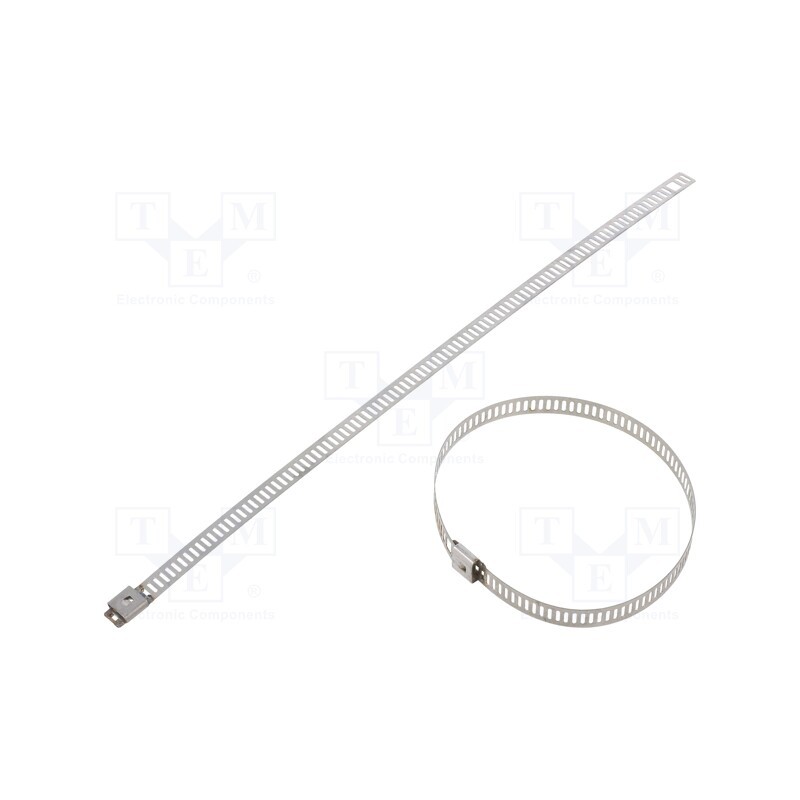 50 pcs : LU74-225 - Cable tie, L: 225mm, W: 7mm, stainless steel AISI 304, 445N