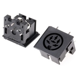 20 pcs - RS PRO 6 Pole Right Angle Din Socket, 2A, 100 V ac, Push-In, Female, Through Hole