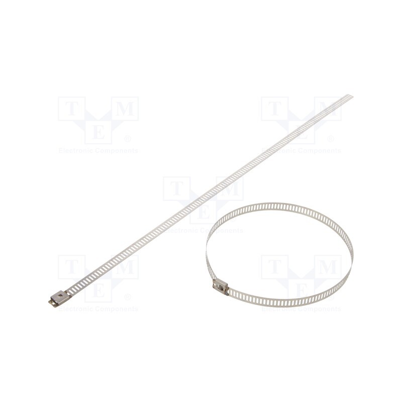 50 pcs : LU74-300 - Cable tie, L: 300mm, W: 7mm, stainless steel AISI 304, 445N