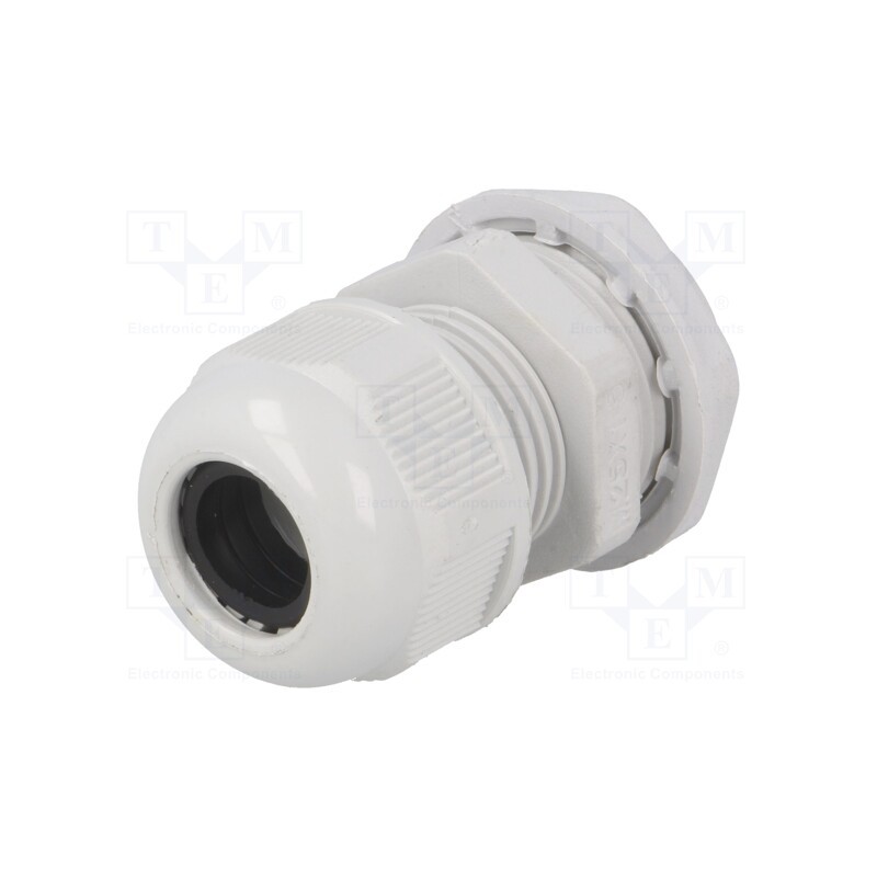 10 pcs : RNMG25X1.5L - Cable gland, with long thread, M25, 1.5, IP65, polyamide, grey