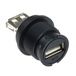 1 pcs - Amphenol Industrial Straight, Panel Mount Type A IP67 USB Connector