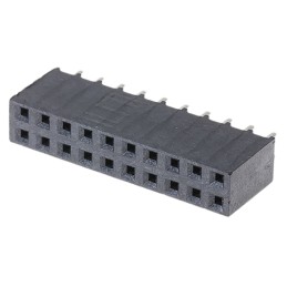 10 pcs - SSW-110-01-T-D Samtec SSW Series Straight Through Hole Mount PCB Socket, 20-Contact, 2-Row, 2.54mm Pitch, Solder Termin