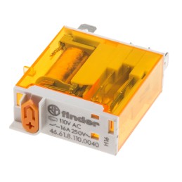 1 pcs - Finder Plug In Power Relay, 110V ac Coil, 25A Switching Current, SPDT