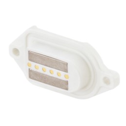 1 pcs - Rosenberger, MultiMag 6, Straight Panel Mount Female Magnetic Connector, PCB Termination