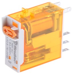 1 pcs - Finder Plug In Power Relay, 110V ac Coil, 8A Switching Current, DPDT