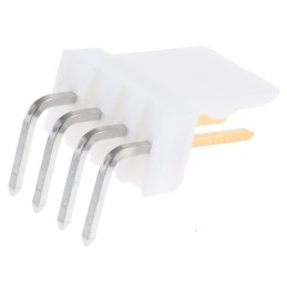 20 pcs - 782707 Molex KK 254 Series Right Angle Through Hole Pin Header, 4 Contact(s), 2.54mm Pitch, 1 Row(s), Unshrouded