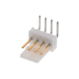 20 pcs - 782707 Molex KK 254 Series Right Angle Through Hole Pin Header, 4 Contact(s), 2.54mm Pitch, 1 Row(s), Unshrouded