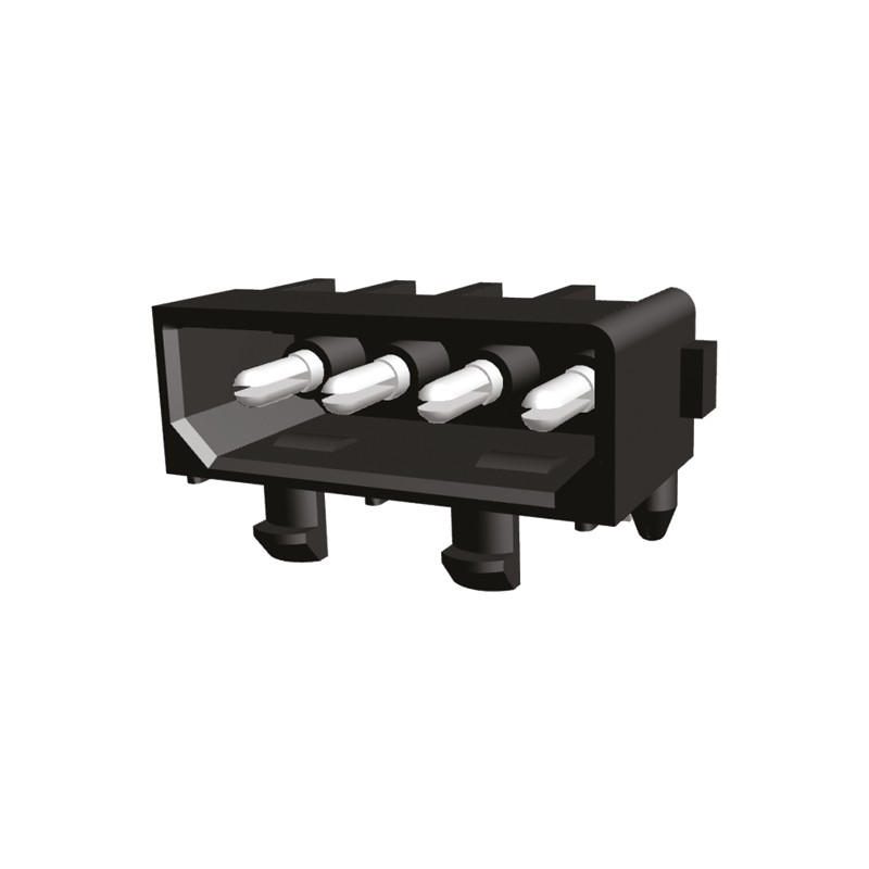 20 pcs - 770846-1 TE Connectivity Commercial MATE-N-LOK Series Right Angle Through Hole PCB Header, 4 Contact(s), 5.08mm Pitch, 