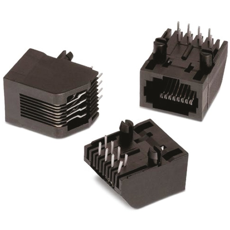 10 pcs - 615008143721 Wurth Elektronik WR-MJ Series Female RJ45 Connector, PCB Mount, STP Shield