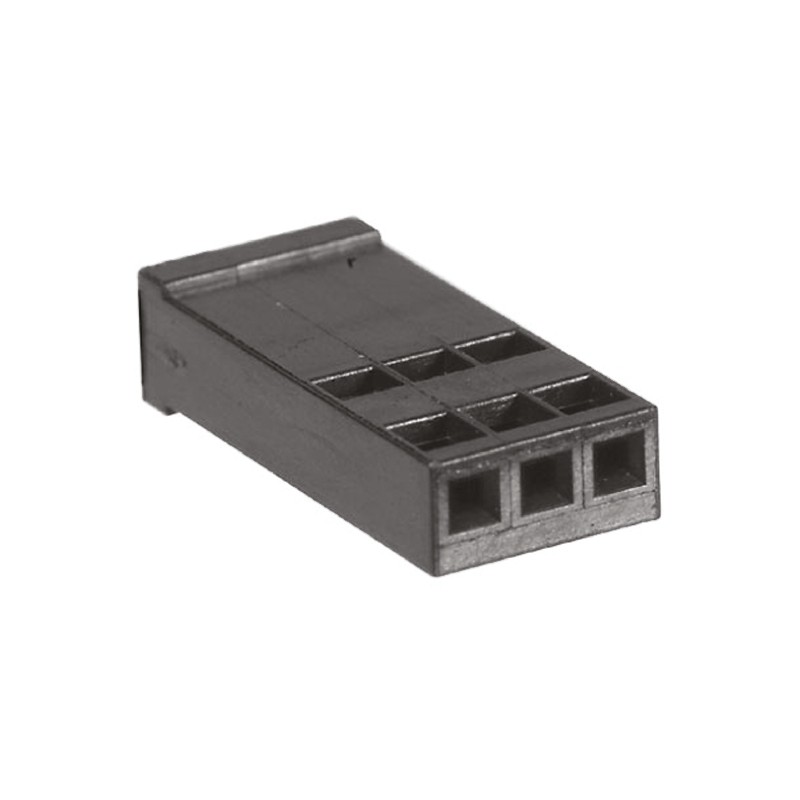 10 pcs - 87175-8 TE Connectivity, AMPMODU Female Connector Housing, 2.54mm Pitch, 3 Way, 1 Row
