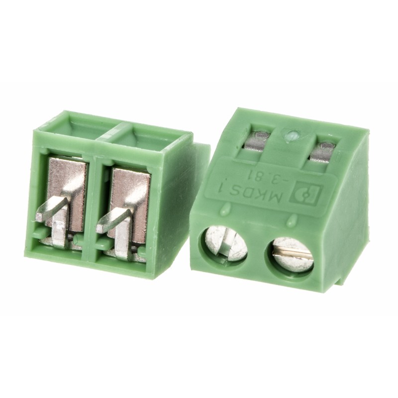 20 pcs - 1727010 Phoenix Contact MKDS 1/ 2-3.81 Series PCB Terminal Block, 2-Contact, 3.81mm Pitch, Through Hole Mount, 2-Row, S