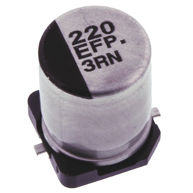 20 pcs - EEEFP1E221AP Panasonic 220μF Aluminium Electrolytic Capacitor 25V dc, Surface Mount - EEEFP1E221AP