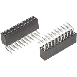 10 pcs - SQT-102-01-L-D-RA Samtec SQT Series Right Angle Through Hole Mount PCB Socket, 4-Contact, 2-Row, 2mm Pitch, Solder Term