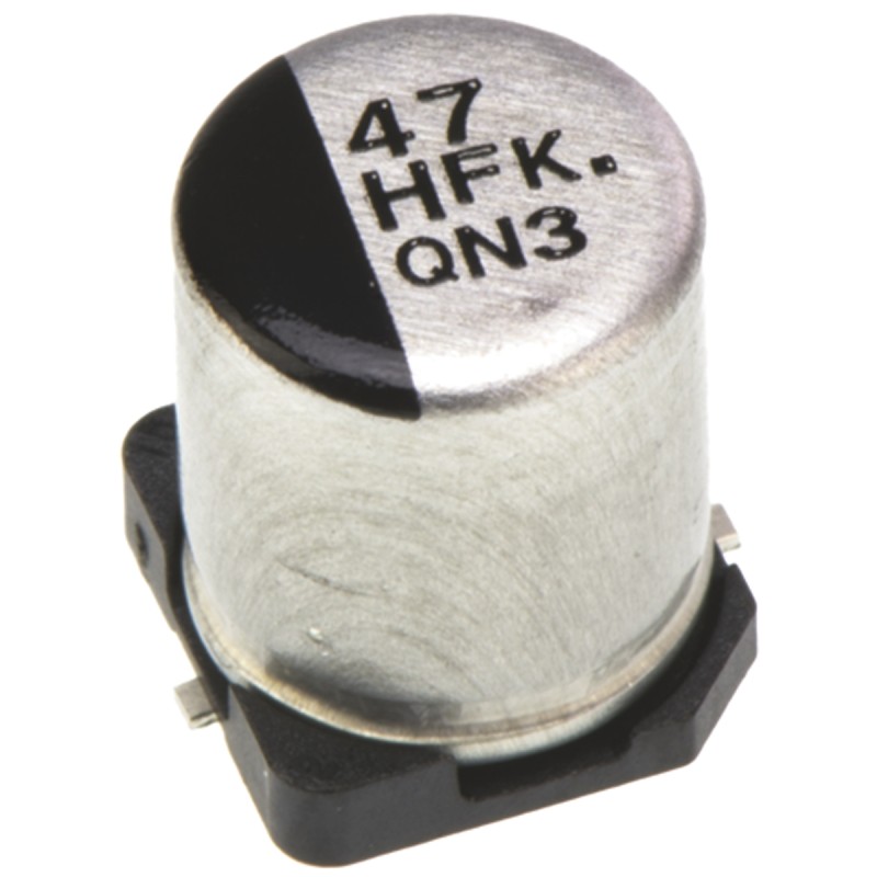 50 pcs - EEEFK1H470XP Panasonic 47μF Aluminium Electrolytic Capacitor 50V dc, Surface Mount - EEEFK1H470XP