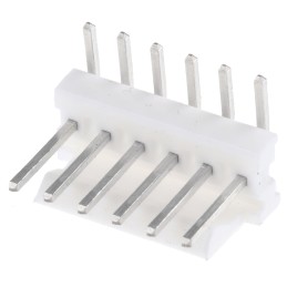 50 pcs - 640457-6 TE Connectivity MTA-100 Series Right Angle Through Hole Pin Header, 6 Contact(s), 2.54mm Pitch, 1 Row(s), Unsh