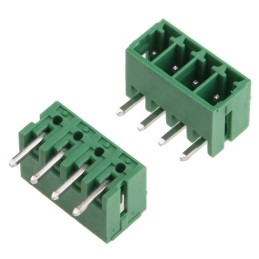 50 pcs - RS PRO 3.5mm Pitch 4 Way Right Angle Pluggable Terminal Block, Header, Through Hole, Solder Termination