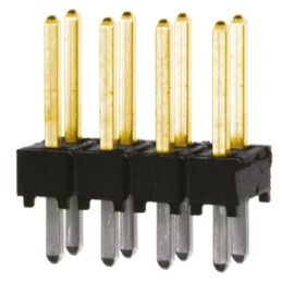 50 pcs - TSW-104-07-L-D Samtec TSW Series Straight Through Hole Pin Header, 8 Contact(s), 2.54mm Pitch, 2 Row(s), Unshrouded