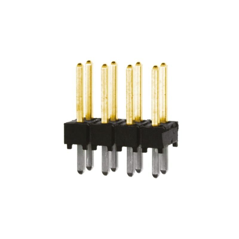50 pcs - TSW-104-07-L-D Samtec TSW Series Straight Through Hole Pin Header, 8 Contact(s), 2.54mm Pitch, 2 Row(s), Unshrouded