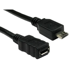 1 pcs - RS PRO USB 2.0 Cable, Male Micro USB AB to Female Micro USB B Cable, 0.5m