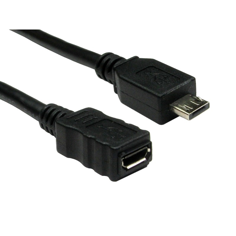 1 pcs - RS PRO USB 2.0 Cable, Male Micro USB AB to Female Micro USB B Cable, 0.5m
