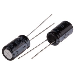 50 pcs - RS PRO 220μF Aluminium Electrolytic Capacitor 35V dc, Radial, Through Hole