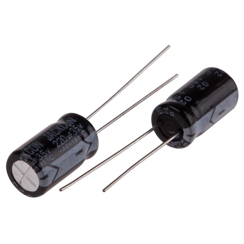 50 pcs - RS PRO 220μF Aluminium Electrolytic Capacitor 35V dc, Radial, Through Hole